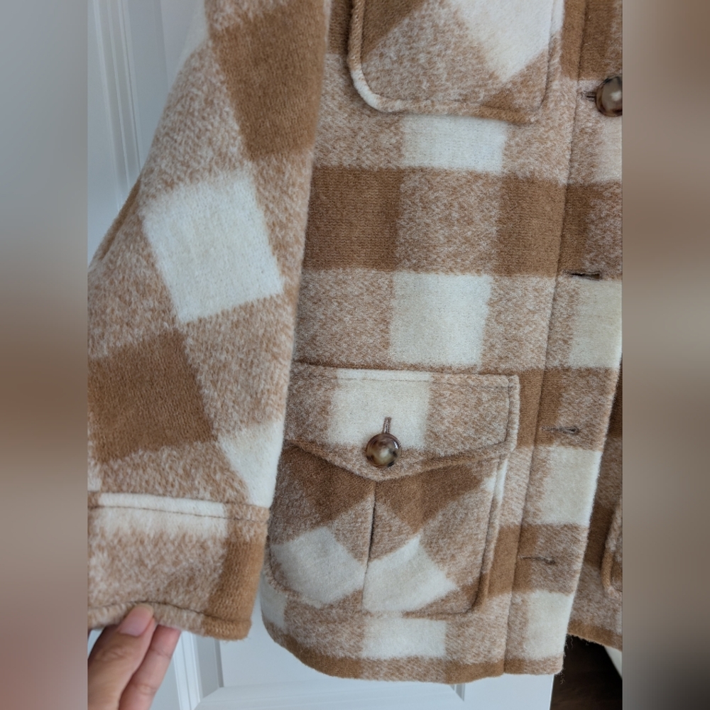 ❌SOLD❌Sézane Paulin Plaid Coat -Sz 36 - Picture 5 of 8